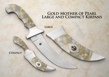 Load image into Gallery viewer, Large Diamond Shaped Mosaic Mother of Pearl Kirpans (3 colors)