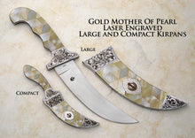 Load image into Gallery viewer, Large Diamond Shaped Mosaic Mother of Pearl Kirpans (3 colors)