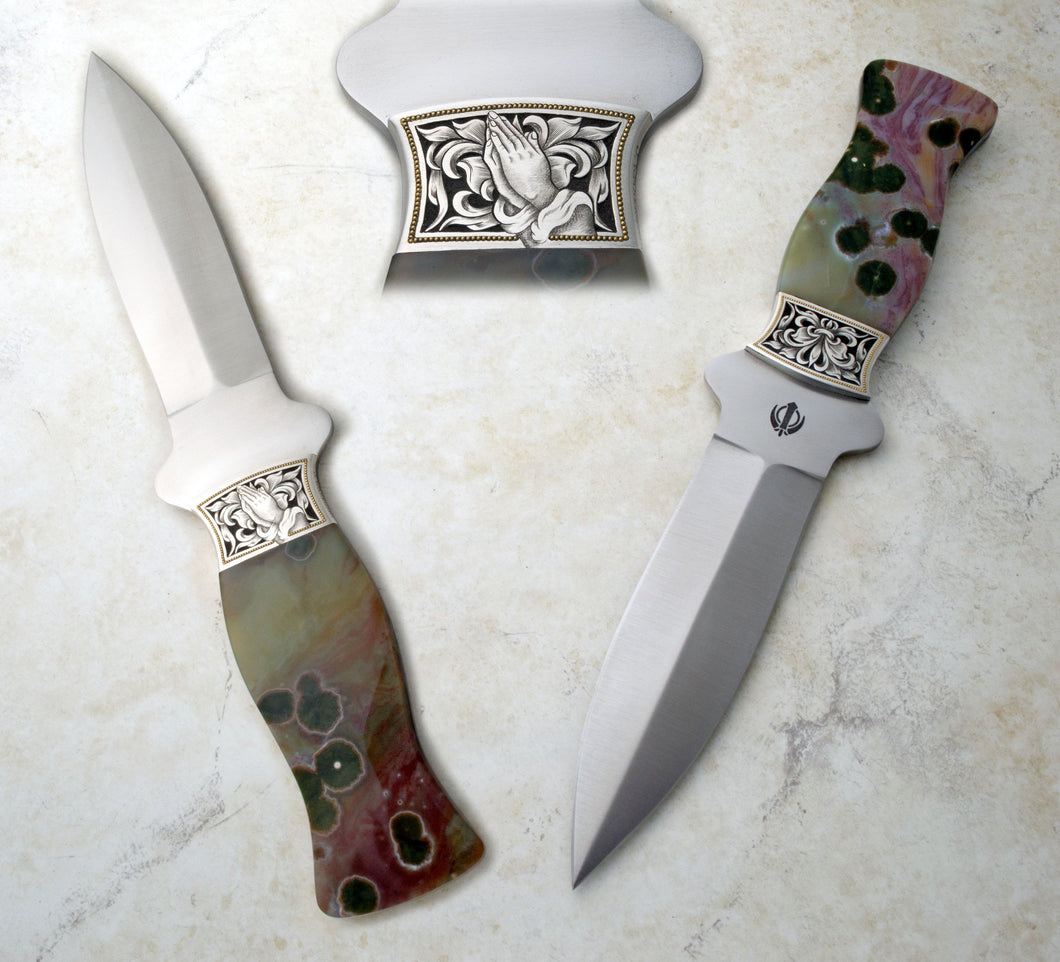 Ocean Jasper small engraved dagger