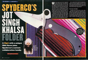 Spyderco / Jot Singh Khalsa tactical folding knife