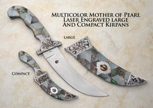 Load image into Gallery viewer, Large Diamond Shaped Mosaic Mother of Pearl Kirpans (3 colors)