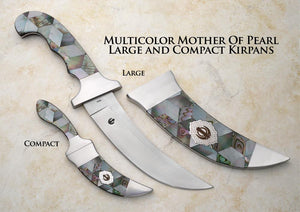 Large Diamond Shaped Mosaic Mother of Pearl Kirpans (3 colors)