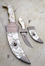 Load image into Gallery viewer, Special Offer - Purchase 2 mother of pearl mosaic Kirpans - get a 3rd mother of pearl mosaic Kirpan at half off.