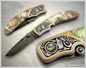 Abalone folding knife