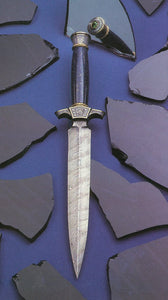 Engraved lapis handled dagger2