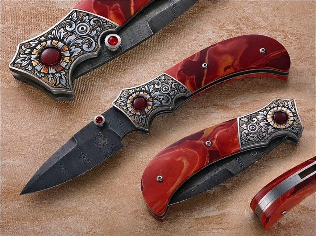 Wonderstone Jasper folding knife